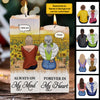 Always On My Mind, Forever In My Heart - Personalized Candle Holder