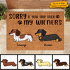 Sorry If You Trip Over My Wieners - Funny Personalized Decorative Mat