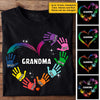 Heart And Kid Handprints - Personalized Unisex T-Shirt