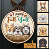 Happy Fall Y'all - Gift For Dog Lovers - Funny Personalized Dog Door Sign