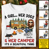 A Girl & Her Dogs, It's A Beautiful Thing - Personalized Unisex T-shirt, Hoodie, Sweatshirt