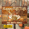 Happy Fall Y'all - Personalized Metal Sign, Halloween Ideas.