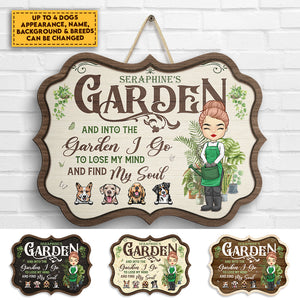 Lose My Mind Find My Soul - Personalized Shaped Wood Sign - Gift For Gardening Lovers