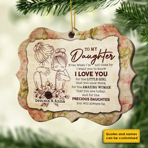 I Love You For The Precious Daughter You Will Always Be - Personalized Shaped Ornament.