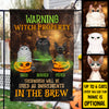 Warning Witch Property - Personalized Funny Cat Flag