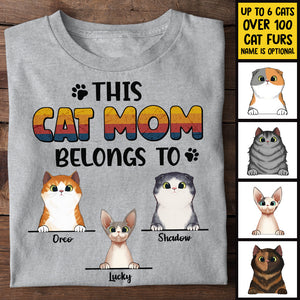 This Cat Dad Belongs To - Gift for Cat Dad, Cat Mom - Personalized Unisex T-Shirt, Hoodie.