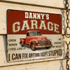 Custom Home Decor Metal Sign - Personalized Father's Day Birthday Gifts For Men, Man Cave, Dad, Grandpa - My Garage, My Rules