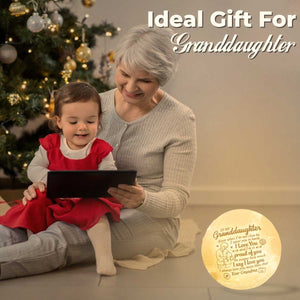 I Always Love You More Than That - Moon Lamp - To My Granddaughter, Gift For Granddaughter, Granddaughter Gift From Grandma, Birthday Gift For Granddaughter, Christmas Gift