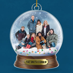 Custom Photo Magic Time - Family Personalized Custom Ornament - Acrylic Custom Shaped - Christmas Gift For Family Members