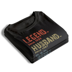 Legend, Husband, Dad And Papa Since - Family Personalized Custom Unisex T-shirt, Hoodie, Sweatshirt - Father's Day, Birthday Gift For Dad, Grandpa