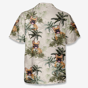 Custom Photo Happiness Comes In Waves - Dog & Cat Personalized Custom Unisex Tropical Hawaiian Aloha Shirt - Summer Vacation Gift, Gift For Pet Owners, Pet Lovers