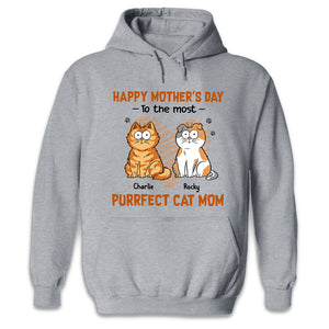 Happy Mother's Day To The Most Purrfect Cat Mom - Cat Personalized Custom Unisex T-shirt, Hoodie, Sweatshirt - Mother's Day, Gift For Pet Owners, Pet Lovers