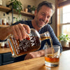 Custom Liquor Decanter - Personalized Father's Day Birthday Gifts For Dad, Grandpa - Drink Because We Exist