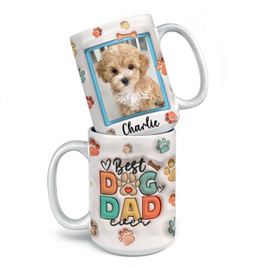 Custom Photo Love Me Love My Dog - Dog & Cat Personalized Custom 3D Inflated Effect Printed Mug - Christmas Gift For Pet Owners, Pet Lovers