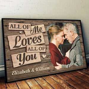 I Completely Love You - Upload Image, Gift For Couples, Husband Wife - Personalized Horizontal Poster.
