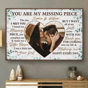 I Want All Of My Lasts To be With You - Upload Image, Gift For Couples - Personalized Horizontal Poster.