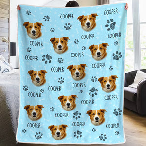 Colorful Upload Pet Image - Gift For Dog Lovers - Personalized Blanket