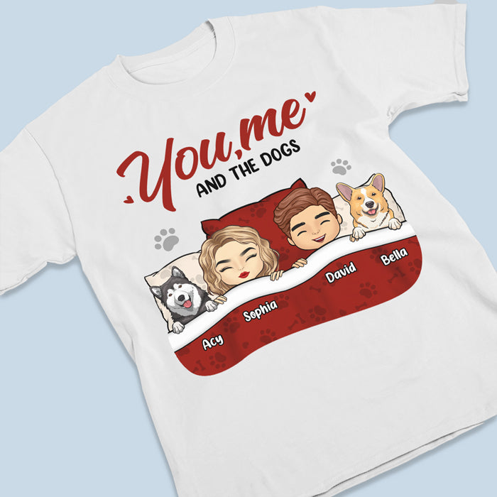 You, Me & The Pets - It's Paradise - Couple Personalized Custom Unisex T-shirt, Hoodie, Sweatshirt - Gift For Couples, Pet Owners, Pet Lovers