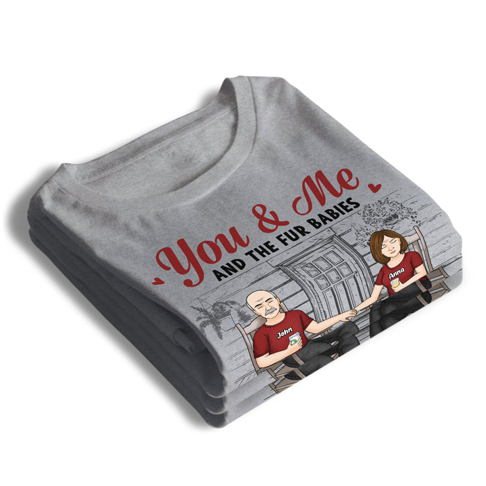 Just You, Me & These Fur Babies In Our Home, That's Pawfect - Couple Personalized Custom Unisex T-shirt, Hoodie, Sweatshirt - Gift For Couples, Pet Owners, Pet Lovers