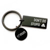 Don't Do Stupid Sh*t, Mom - Funny Family Black Stainless Steel Keychain, Keyring - Birthday Gift For Mom