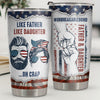 Like Father Like Daughter Oh Crap - Tumbler - To My Dad, Gift For Dad, Dad Gift From Daughter And Son, Birthday Gift For Dad