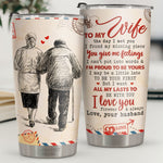 The Day I Met You I Found My Missing Piece I'm Proud To Be Yours - Tumbler - To My Wife, Gift For Wife, Anniversary, Engagement, Wedding, Marriage Gift