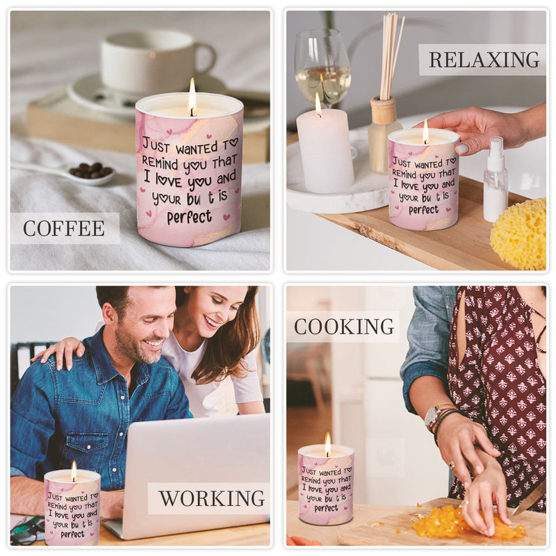 I Love You - Couple Smokeless Scented Candle - Gift For Husband Wife, Anniversary