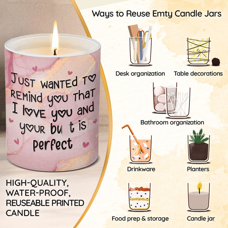 I Love You - Couple Smokeless Scented Candle - Gift For Husband Wife, Anniversary