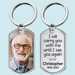 Custom Photo Until I See You Again - Memorial Personalized Custom Keychain - Sympathy Gift For Family