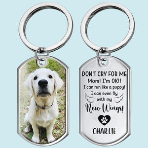 Don't Cry For Me I'm OK!! - Upload Image - Personalized Keychain