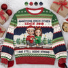 Custom Unisex Ugly Sweatshirt - Personalized Anniversary Christmas Wedding Gifts For Husband And Wife, Him And Her - Merry Fights, Happy Nights