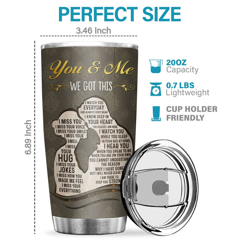 To My Wife I Married You Because I Can't Live Without You - Tumbler - To My Wife, Gift For Wife, Anniversary, Engagement, Wedding, Marriage Gift