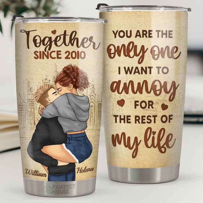 I'm Yours, No Returns Or Refunds - Couple Personalized Custom Tumbler - Gift For Husband Wife, Anniversary