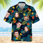 Custom Photo Tropical Vibes Only - Family Personalized Face Custom Unisex Hawaiian Shirt - Gift For Family, Dog Lovers, Pet Lovers