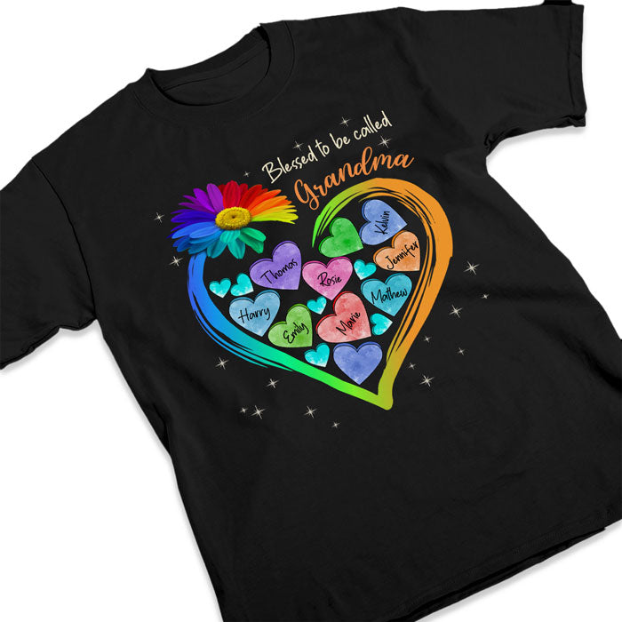 Be Called Blessed Grandma - Family Personalized Custom Unisex T-shirt, Hoodie, Sweatshirt - Mother's Day, Birthday Gift For Grandma