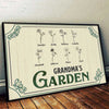 Nana's Lovely Flowers - Family Personalized Custom Horizontal Poster - Birthday Gift For Mom, Grandma