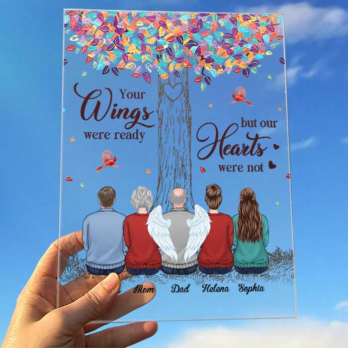 You'll Stay In Our Hearts Forever - Memorial Personalized Custom Rectangle Shaped Acrylic Plaque - Sympathy Gift, Gift For Family Members