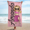 The Beach Is Calling Enjoy The Party - Bestie Personalized Custom Beach Towel - Gift For Best Friends, BFF, Sisters