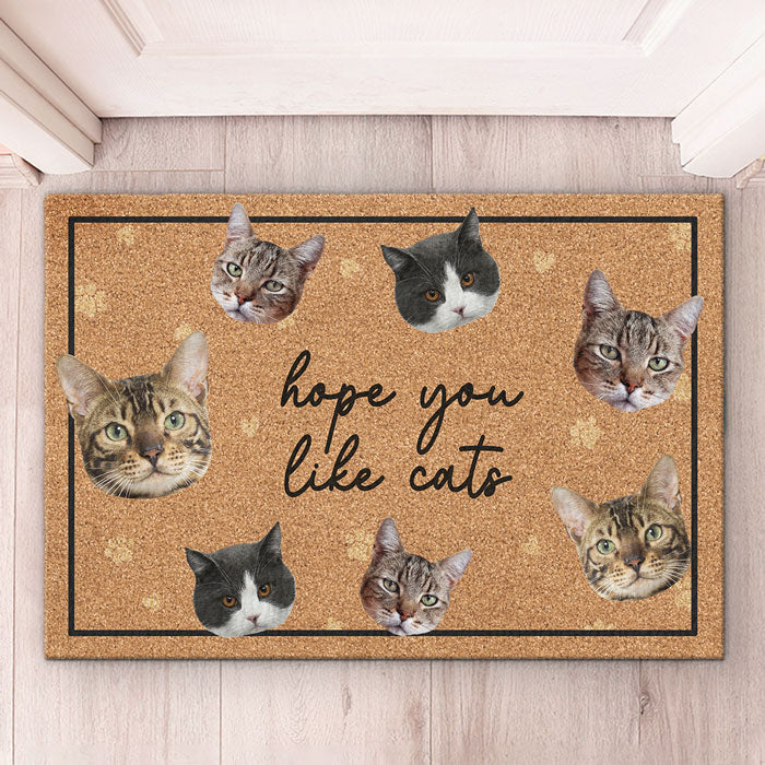 Custom Photo Hope You Like Fur Babies - Dog & Cat Personalized Custom Decorative Mat - Gift For Pet Owners, Pet Lovers