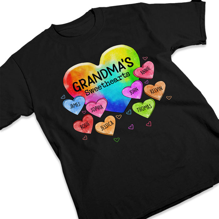 Nana's Sweethearts - Family Personalized Custom Unisex T-shirt, Hoodie, Sweatshirt - Mother's Day, Birthday Gift For Mom, Grandma