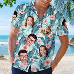 Custom Photo Tropical Vibes Only - Family Personalized Face Custom Unisex Hawaiian Shirt - Gift For Family, Dog Lovers, Pet Lovers