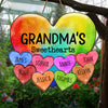 Grandma's Sweethearts - Family Personalized Custom Shaped Home Decor Wood Sign - Mother's Day, House Warming Gift For Grandma