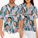 Custom Photo Tropical Vibes Only - Family Personalized Face Custom Unisex Hawaiian Shirt - Gift For Family, Dog Lovers, Pet Lovers