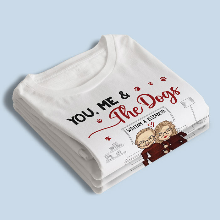 You, Me And The Fur Babies - Couple Personalized Custom Unisex T-shirt, Hoodie, Sweatshirt - Gift For Couples, Pet Owners, Pet Lovers