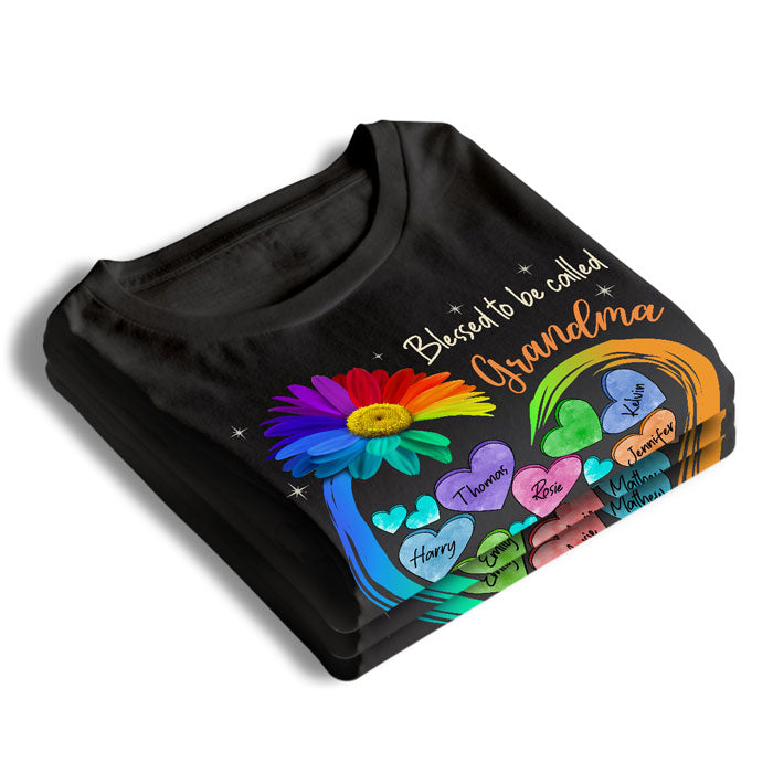 Be Called Blessed Grandma - Family Personalized Custom Unisex T-shirt, Hoodie, Sweatshirt - Mother's Day, Birthday Gift For Grandma