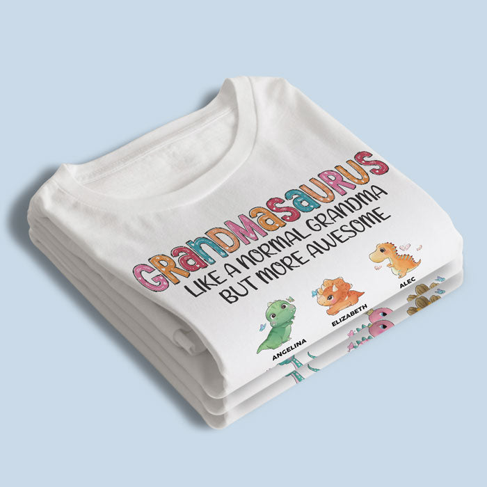 Awesome Grandmasaurus & Dino Kids - Family Personalized Custom Unisex T-shirt, Hoodie, Sweatshirt - Mother's Day, Birthday Gift For Grandma