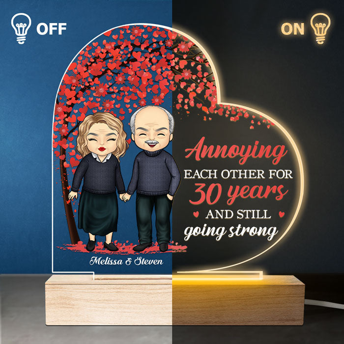 You’re The Only One - Couple Personalized Custom Heart Shaped 3D LED Light - Gift For Husband Wife, Anniversary