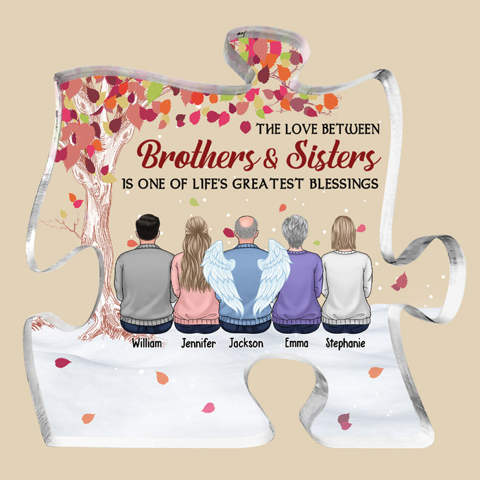 The Greatest Gift Of All - Family Personalized Custom Puzzle Shaped Acrylic Plaque - Gift For Family Members