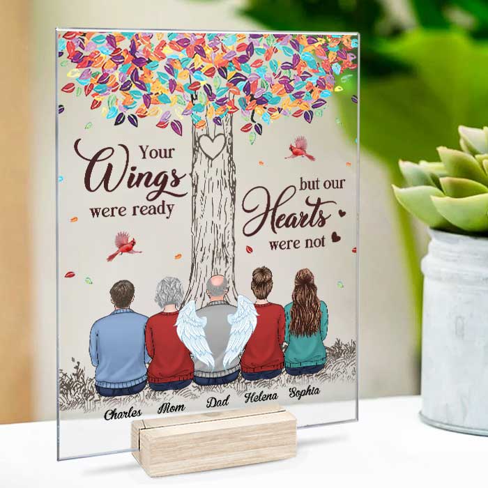 You'll Stay In Our Hearts Forever - Memorial Personalized Custom Rectangle Shaped Acrylic Plaque - Sympathy Gift, Gift For Family Members