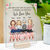 The Love Between Us Knows No Distance - Family Personalized Custom Acrylic Plaque - Mother's Day, Birthday Gift For Mom